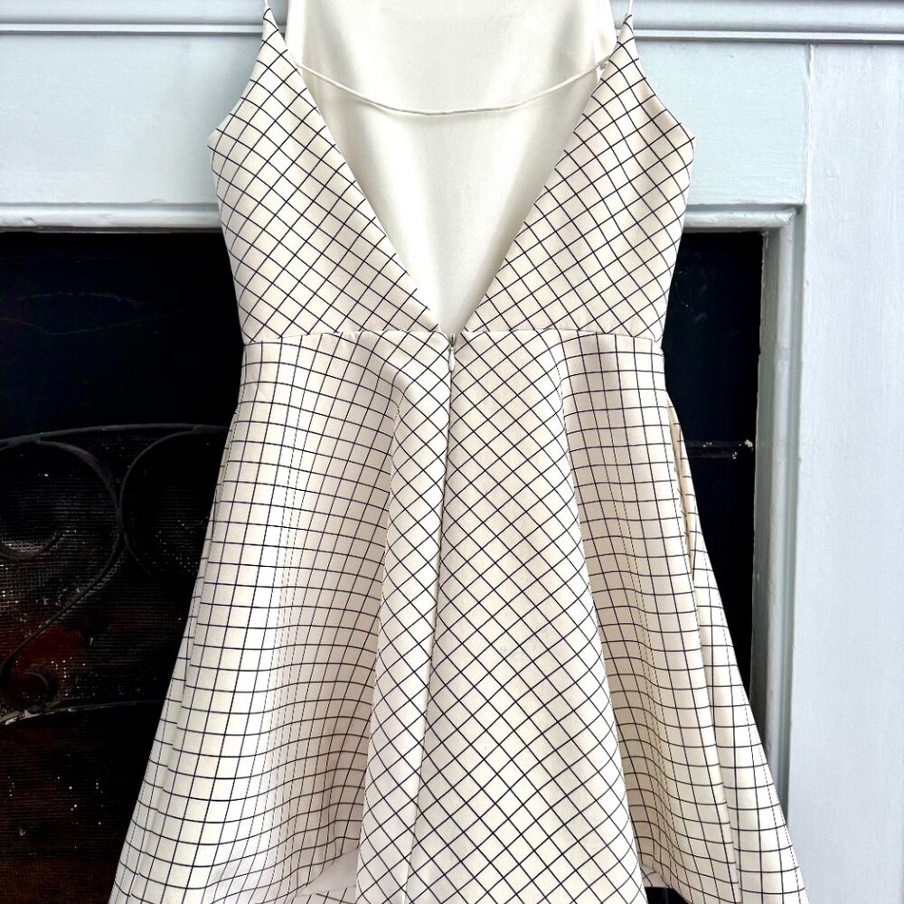 Keepsake Open Back Checkered Mini Dress, Size Small - Picture 5 of 9